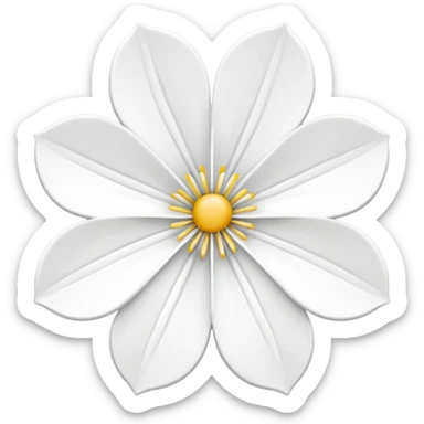 white sakura with a chevron border sticker