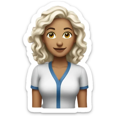 Magic teacher white women sticker