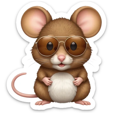 Mouse with sunglasses sticker