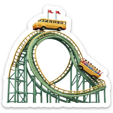 roller coaster (representing life stages) and money sticker
