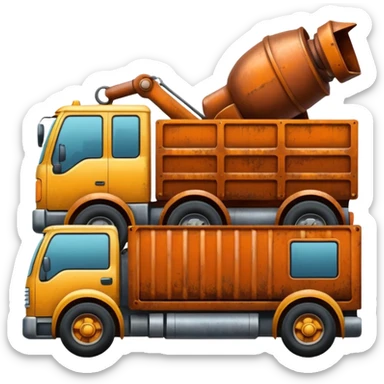 truck load with machine sticker