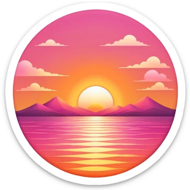 Summer sunset aesthetic  sticker