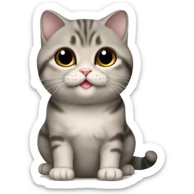 Cat scottish fold chinchilla gold joy , laughter , smile sticker