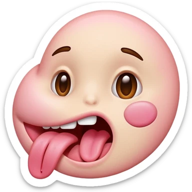Face with the tongue out to the left side  sticker