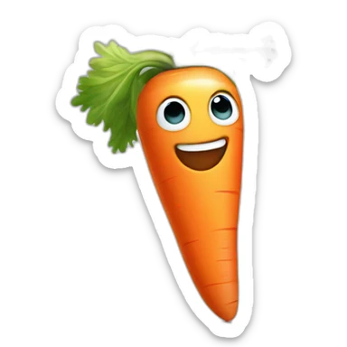 bright carrot with a star wake sticker