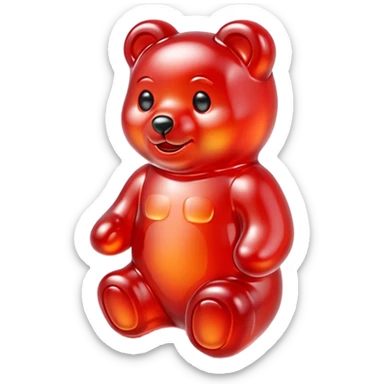 Red gummy bear sticker