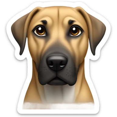 Black mouth cur dog sticker