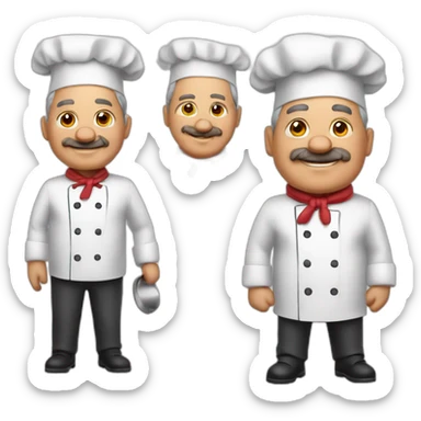 Chef papá , gordito, pocas canas 65 años sticker