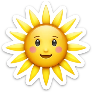 Light burst / illumination cue. no face sticker