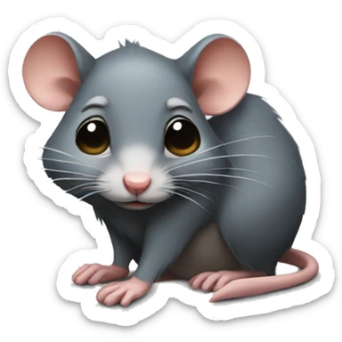 ratón triste sticker