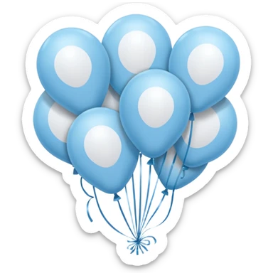 Make balloons that are white and light blue, make lots of them sticker