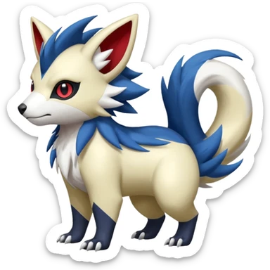 Electrike-Manectric-Absol-Zorua-Furret-Zangoose-fusion-animal-Fakémon-hybrid-creature  sticker