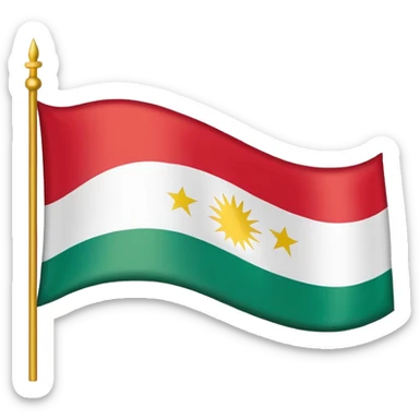 Wavy Kurdistan flag emoji sticker