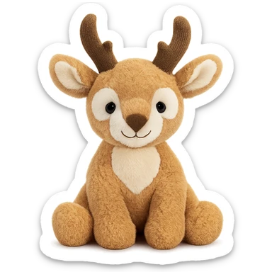 cute pronghorn antelope jellycat stuffed plushie sticker