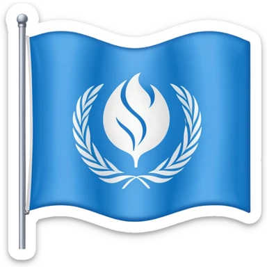 une emoticone avec un drapeau à la couleur de l'entreprise SAP sticker