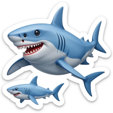 Shark with blue jordans  sticker
