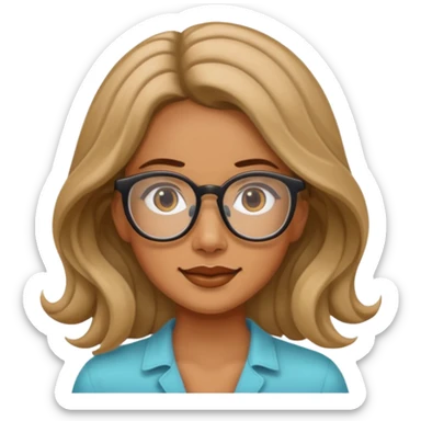 digital nomads long wave hair woman  sticker