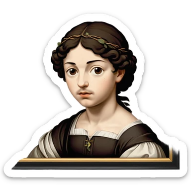 Caravaggio painting in a gold frame sticker