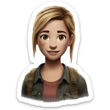 elle the last of us HAPPY sticker