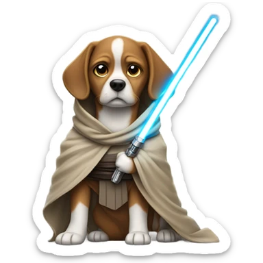 Dog Jedi sticker