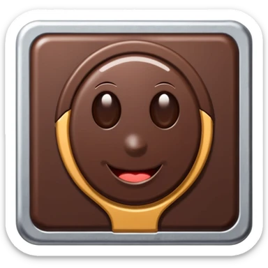 une tablette de chocolat emballé dans de l'aluminium sticker