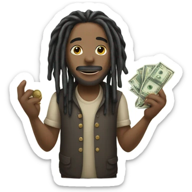 Dreadhead counting money sticker