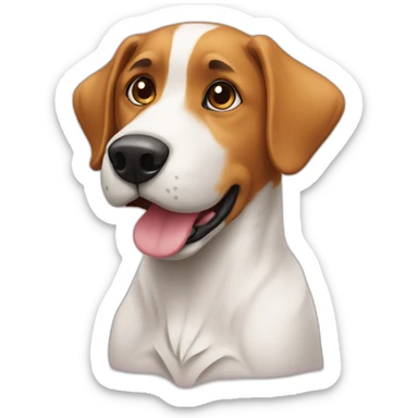 Chat jouant avec un chien sticker