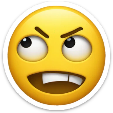 Scared face yellow emoji circle sticker