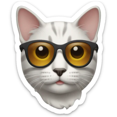Cat with sunglasses sticker