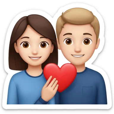 Cute Boy And Cute Girl Standing Love  Add Heart Heart Name Khushbu  sticker