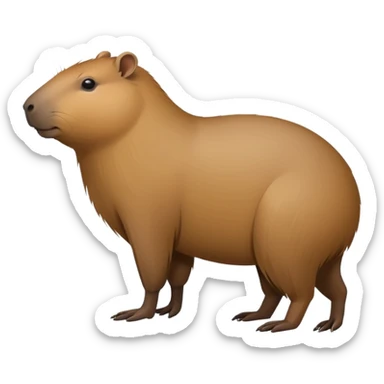 capibara de lado cuerpo entero  sticker
