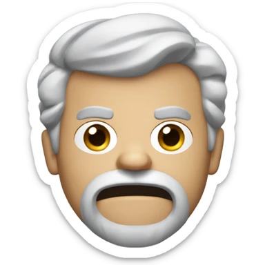 angry ted lasso with beard sticker