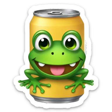Can wearing frog sticker