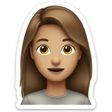 girl with brown hair outdoors sticker