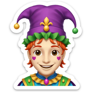 A jester smiling  sticker