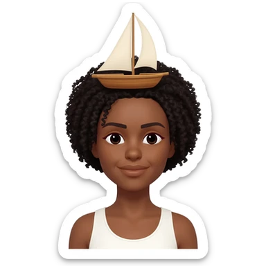 Gonemili Grace avec une voile sur la tête sticker