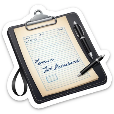 documents and personal license sticker