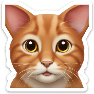 red lop-eared cat sticker