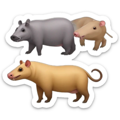 A Babirusa And A Weasel sticker