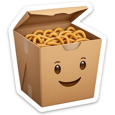 food takeaway box sticker