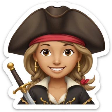 Une Princesse Pirates rebelles et t b sticker