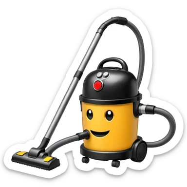 charred burning vacuum cleaner sticker