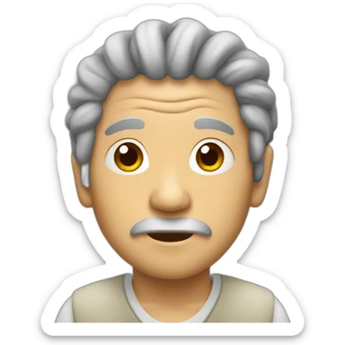 Asian grandad with dreds  sticker