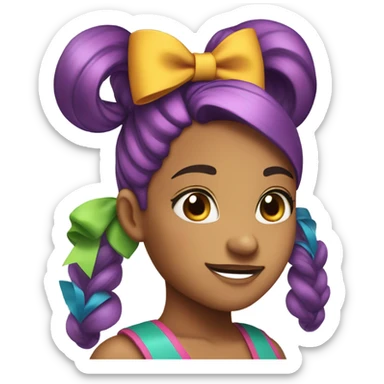 Girl with bows sticker