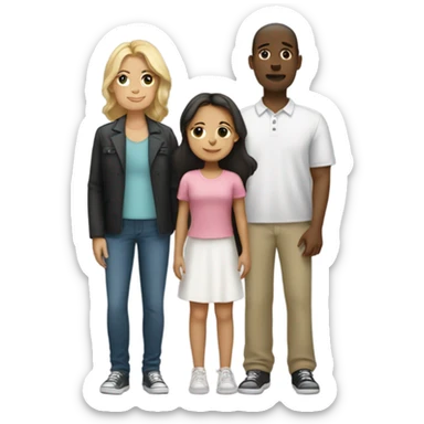 Black man, white daughter, Mexican wife  sticker