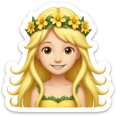Cute Yellow skin fairy girl sticker