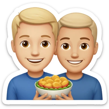 i want two person nicke eatche athore sticker