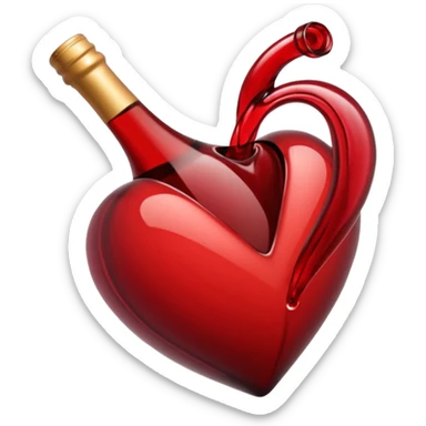 Corazón vino sticker