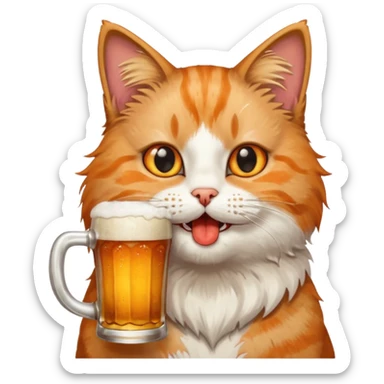 Gato tomando servesa sticker