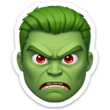 Give me a man in green who is angry sticker